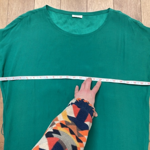 NAÏF NAIF Montreal green emerald midi shirt slip dress MEDIUM longsleeve - Picture 6 of 10